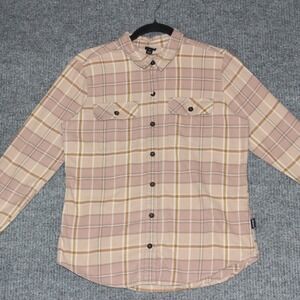 Patagonia Organic Cotton Flannel Plaid Button Down Shirt Womens Size S